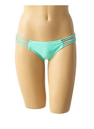 Bas de maillot de bain effet matière satinée culotte vert MON PETIT BIKINI femme