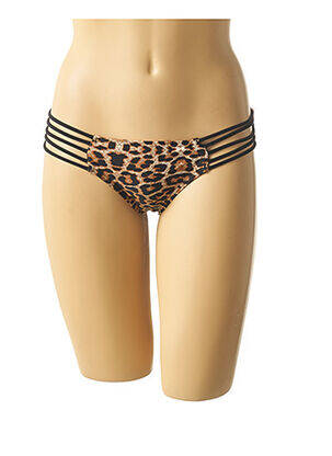 Bas de maillot de bain effet matière satinée culotte noir MON PETIT BIKINI femme