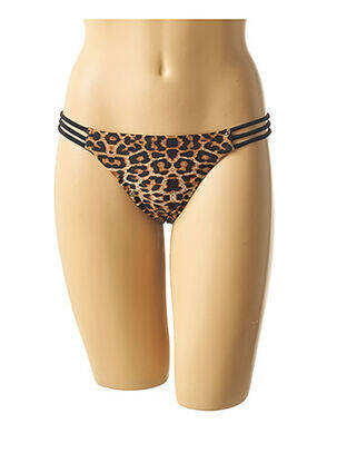 Bas de maillot de bain effet matière satinée culotte noir MON PETIT BIKINI femme