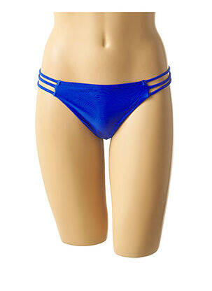 Bas de maillot de bain effet matière satinée culotte bleu MON PETIT BIKINI femme