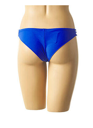 Bas de maillot de bain effet matière satinée culotte bleu MON PETIT BIKINI femme