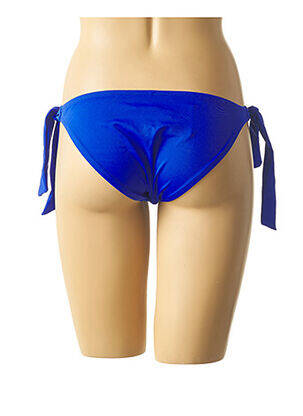 Bas de maillot de bain effet matière satinée culotte bleu MON PETIT BIKINI femme