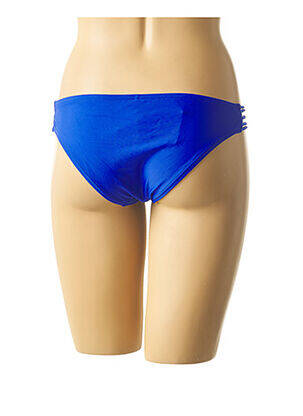 Bas de maillot de bain effet matière satinée culotte bleu MON PETIT BIKINI femme