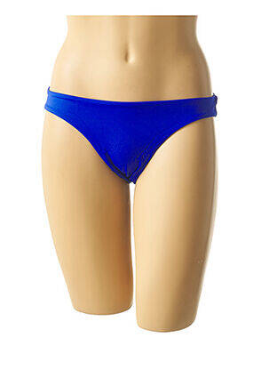 Bas de maillot de bain effet matière satinée culotte bleu MON PETIT BIKINI femme