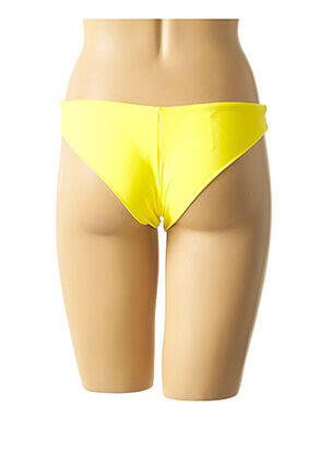 Bas de maillot de bain effet matière satinée culotte jaune MON PETIT BIKINI femme