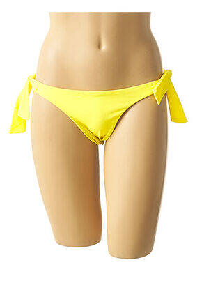 Bas de maillot de bain effet matière satinée culotte jaune MON PETIT BIKINI femme