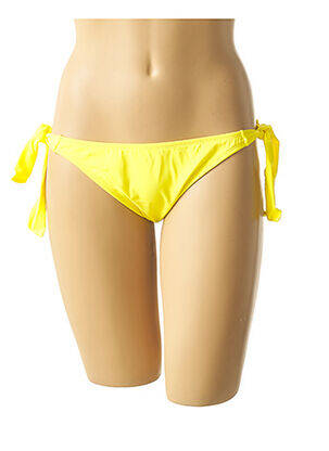 Bas de maillot de bain effet matière satinée culotte jaune MON PETIT BIKINI femme