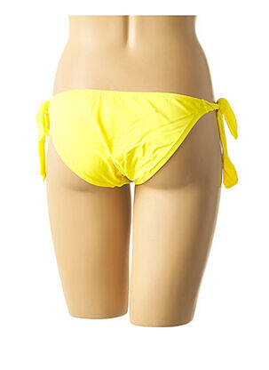 Bas de maillot de bain effet matière satinée culotte jaune MON PETIT BIKINI femme
