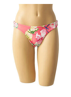 Bas de maillot de bain imprimé fleurs culotte rose MON PETIT BIKINI femme