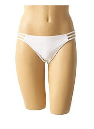 Bas de maillot de bain effet matière satinée culotte blanc MON PETIT BIKINI femme