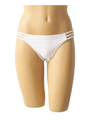 Bas de maillot de bain effet matière satinée culotte blanc MON PETIT BIKINI femme