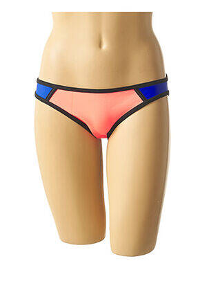 Bas de maillot de bain effet matière satinée culotte orange MON PETIT BIKINI femme
