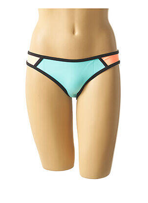 Bas de maillot de bain effet matière satinée culotte bleu MON PETIT BIKINI femme