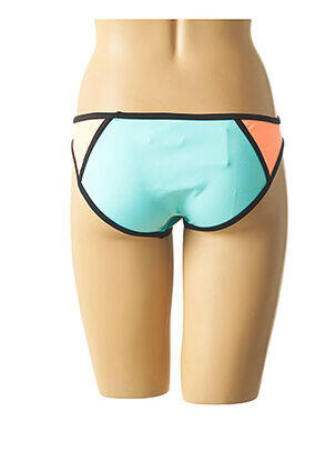 Bas de maillot de bain effet matière satinée culotte bleu MON PETIT BIKINI femme