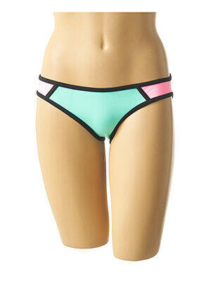 Bas de maillot de bain effet matière satinée culotte vert MON PETIT BIKINI femme