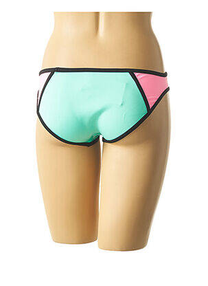 Bas de maillot de bain effet matière satinée culotte vert MON PETIT BIKINI femme