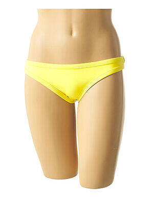 Bas de maillot de bain effet matière satinée culotte jaune MON PETIT BIKINI femme