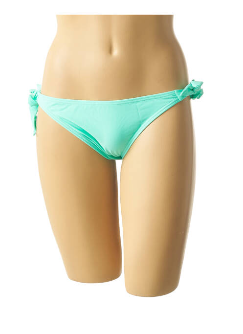 Bas de maillot de bain effet matière satinée culotte bleu MON PETIT BIKINI femme