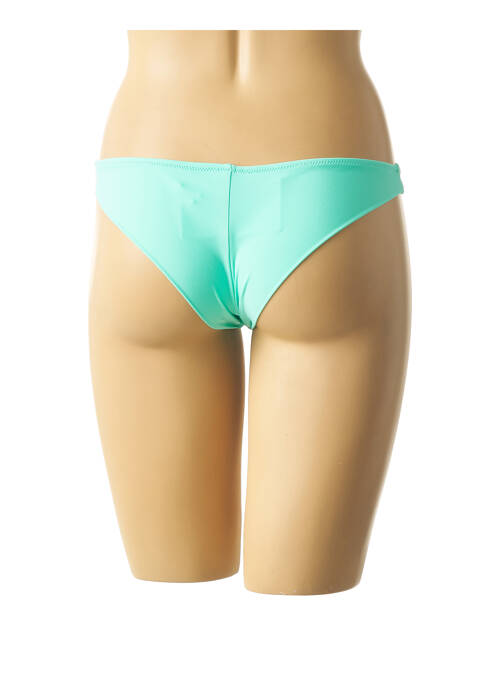 Bas de maillot de bain effet matière satinée culotte vert MON PETIT BIKINI femme