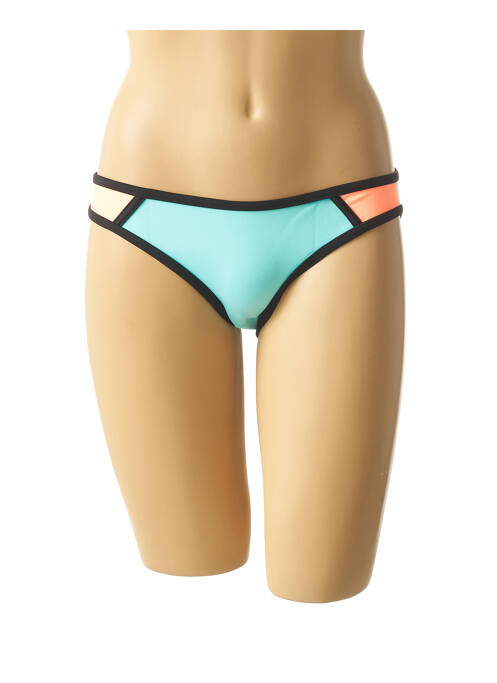 Bas de maillot de bain effet matière satinée culotte bleu MON PETIT BIKINI femme