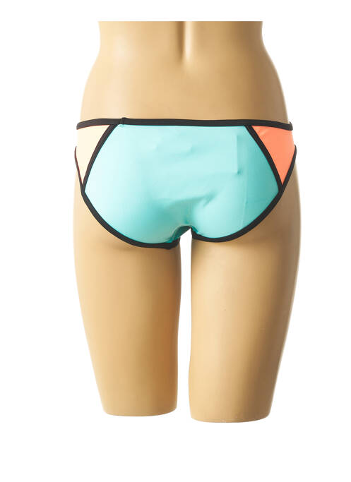 Bas de maillot de bain effet matière satinée culotte bleu MON PETIT BIKINI femme