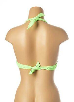 Haut de maillot de bain fermeture liens à nouer haut soutien-gorge push-up vert MON PETIT BIKINI femme