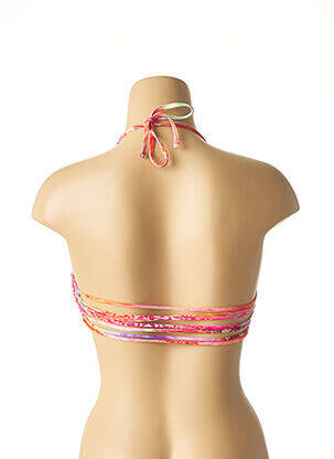 Haut de maillot de bain stretch haut soutien-gorge push-up orange MON PETIT BIKINI femme