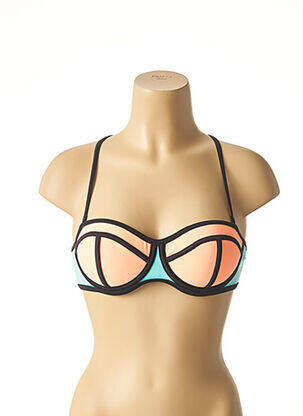 Haut de maillot de bain stretch haut soutien-gorge avec mousse de rembourrage amovible orange MON PETIT BIKINI femme