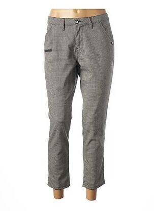 Pantalon 7/8 coupe cigarette taille basse gris DESGASTE femme