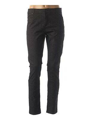 Pantalon slim stretch taille haute noir HUIT SIX SEPT femme