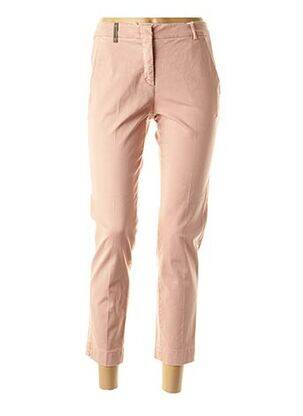 Pantalon 7/8 stretch taille basse rose PESERICO femme