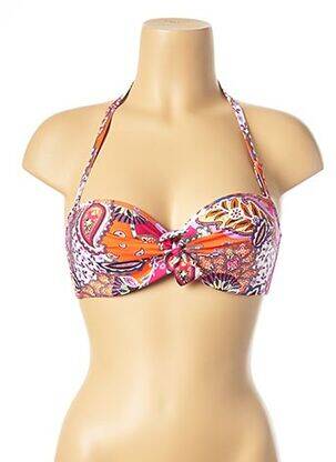 Haut de maillot de bain stretch haut soutien-gorge moulé rose ANTIGEL femme