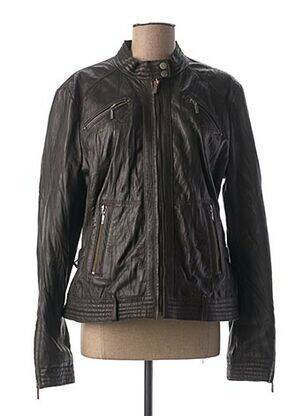 Veste en cuir marron KAPORAL pour femme