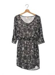Robe mi-longue noir LULU LOVE femme