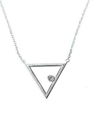 Collier gris ELSA LEE femme