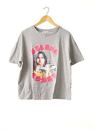 T-shirt imprimé fantaisie manches courtes gris JENNYFER femme