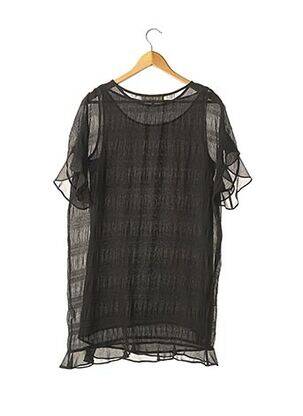 Tunique manches courtes tissage crêpe noir ATHÉ femme