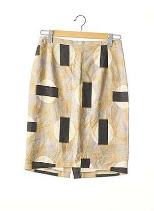 Jupe mi-longue coupe droite beige MOOILOOP femme