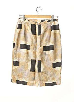 Jupe mi-longue coupe droite beige MOOILOOP femme