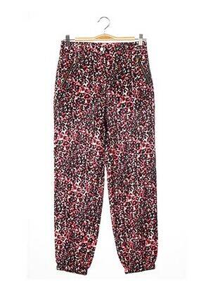 Pantalon droit fermeture zippée sous rabat boutonné rose MISSONI femme