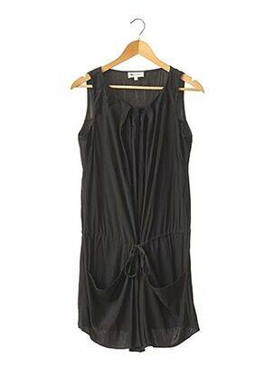 Robe mi-longue tissage crêpe sans manche noir VANESSA BRUNO femme