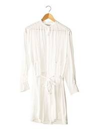 Robe mi-longue manches longues manches longues blanc MAGALI PASCAL femme