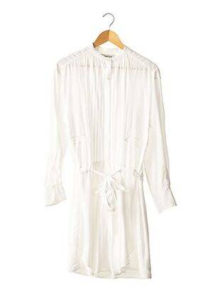 Robe mi-longue manches longues manches longues blanc MAGALI PASCAL femme