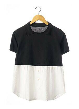 Top manches courtes manches courtes noir YOHANIX femme