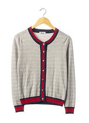 Gilet manches longues col rond gris BAUM UND PFERDGARTEN femme