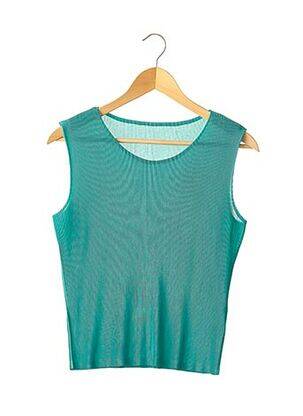 Top stretch sans manche bleu PLEASE femme