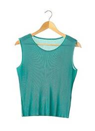 Top stretch sans manche bleu PLEASE femme