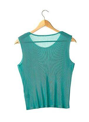 Top stretch sans manche bleu PLEASE femme