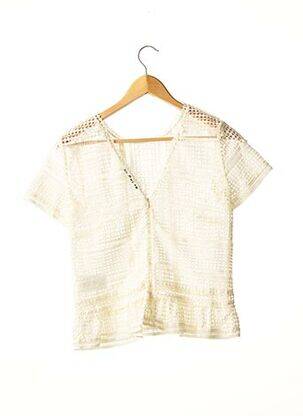 Top manches courtes manches courtes beige SET femme