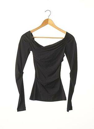 T-shirt manches longues manches longues noir SANS MARQUE. femme